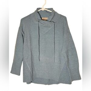 Philosophy Light Blue 3/4 Sleeve Cowl Neck Sweater